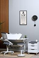 Creo Mobili Sirius Delux Çalışma Masası Takımı Beyaz Gri Srdel-2