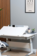 Creo Mobili Sirius Premium Çalışma Masası Takımı Beyaz Fuşya Srpre-2