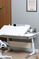 Creo Mobili Sirius Simple Çalışma Masası Beyaz Fuşya Srsmp