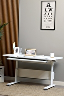 Creo Mobili Vega Basic Çalışma Masası Beyaz Gri Vgbas-2