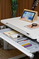 Creo Mobili Vega Basic Çalışma Masası Beyaz Gri Vgbas-2