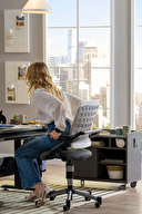 Creo Mobili Vega Plus Sandalye Antrasit / Beyaz