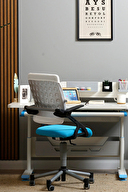 Creo Mobili Vega Plus Sandalye Mavi / Beyaz