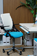 Creo Mobili Vega Plus Sandalye Mavi / Beyaz