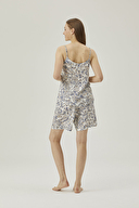 Pamuk&Pamuk Kadın İp Askılı Şortlu Pijama Takımı W24532LAC