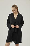 Pamuk&Pamuk Kadın Müslin Bordürlü Sabahlık W24543SYH