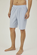 Pamuk&Pamuk Erkek Geniş Çizgili Tişört Şortlu Pijama Takımı E24814MVI