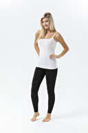 Pamuk&Pamuk Kadın Saten İp Askılı Düz Yaka Atlet UW019.BYZ