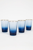 Rakle Gold Iconic 4lü Su Bardağı Seti Mavi 290cc GIC022