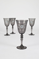 Rakle Nazenin 4lü Su Kadeh Seti Füme 270cc Nzn141