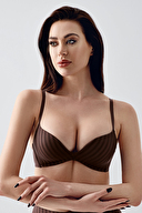 New Bra Kadın Desenli Desteksiz Sütyen 1792.KHVRNG