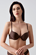 New Bra Kadın Desenli Çift Destekli Sütyen 7036.KHVRNG
