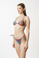 Louren Kadın Taşlı Küçük Üçgen Bikini Takımı B1812KRMZ