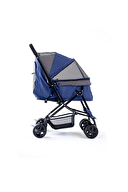 Zampa Nova Kedi & Köpek Arabası Lacivert, 52x76.5x95cm BL08-N