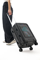 Zampago Glint Ekranlı Led Işıklı Valiz - Siyah ZG-LG4-B