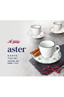 Aryıldız Aster Porselen Kahve Fincan Seti 6'lı