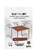 Bag The Joy Ahşap Katlanır Kamp Masası 70x70x55cm - Kahverengi