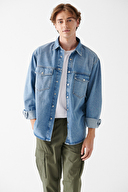 Mavi Erkek Kot Gömlek M0210031-82947