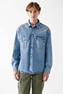 Mavi Erkek Kot Gömlek M0210031-82947