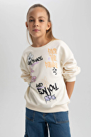 Defacto Kız Çocuk Sweatshirt B2409A8TRA