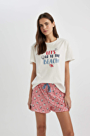 Defacto Kadın Pijama Takımı C1740AXTRAKRMZ