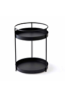 Yuvarlak Organizer 2 Katlı Siyah