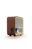 Polosmart FS60 Kablosuz Şarj Edilebilir Usb/tf/aux Girişli Nostaljik Fm Radyo Kahverengi