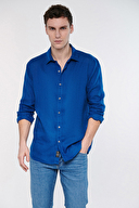 Mavi Erkek Keten Gömlek M021190-70894