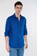 Mavi Erkek Keten Gömlek M021190-70894