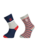 United Colors Of Benetton Erkek Çocuk 2'li Soket Çorap 77255.KRMZ