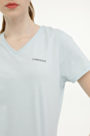 Lumberjack Kadın Tişört BASIC CT126 MAVİ