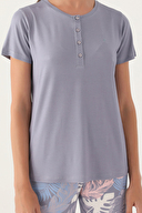 Pierre Cardin Kadın Kısa Kollu Pijama Takım PC8801-SGRI