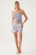 Pierre Cardin Kadın Gecelik Şort Takım PC8802-SGRI