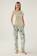 Pierre Cardin Kadın Kısa Kollu Pijama Takım PC8826-SEKRU