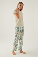 Pierre Cardin Kadın Kısa Kollu Pijama Takım PC8826-SEKRU