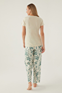 Pierre Cardin Kadın Kısa Kollu Pijama Takım PC8826-SEKRU