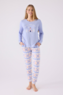 Arnetta Kadın Uzun Kollu Pijama Takımı AR3097-S.LILA