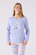 Arnetta Kadın Uzun Kollu Pijama Takımı AR3097-S.LILA