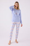 Arnetta Kadın Uzun Kollu Pijama Takımı AR3097-S.LILA