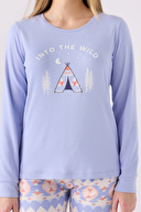 Arnetta Kadın Uzun Kollu Pijama Takımı AR3097-S.LILA