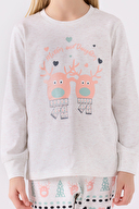 RolyPoly Kız Çocuk Uzun Kollu Pijama Takımı RP3486-G.KRM