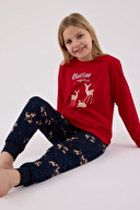 Arnetta Kız Çocuk Pijama Takımı AR3450-2.KRMZ