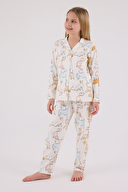 Roly Poly Kız Çocuk Gömlek Pijama Takımı RP3711-G.BYZ