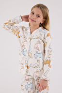 Roly Poly Kız Çocuk Gömlek Pijama Takımı RP3711-G.BYZ