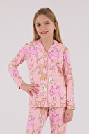 Roly Poly Kız Çocuk Gömlek Pijama Takımı RP3711-G.A.PMB