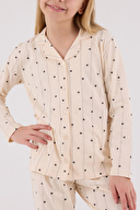 Arnetta Kız Çocuk Gömlek Pijama Takımı AR3435-G.KRM