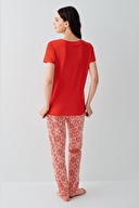 Arnetta Kadın Pijama Takımı AR3611-S.KRMZ