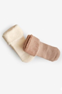 Kitikate Bebek Organik Basic 2'li Havlu Çorap S60959