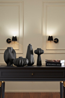 Cottons & Clouds Resin Vazo Siyah