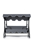 Erinöz Olea 3 Kişilik Salıncak Yatarlı Antrasit